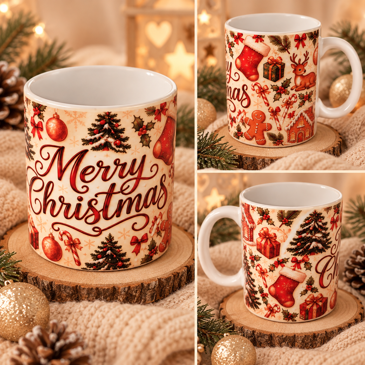 Tasse - Magie de Noël Rouge & Or