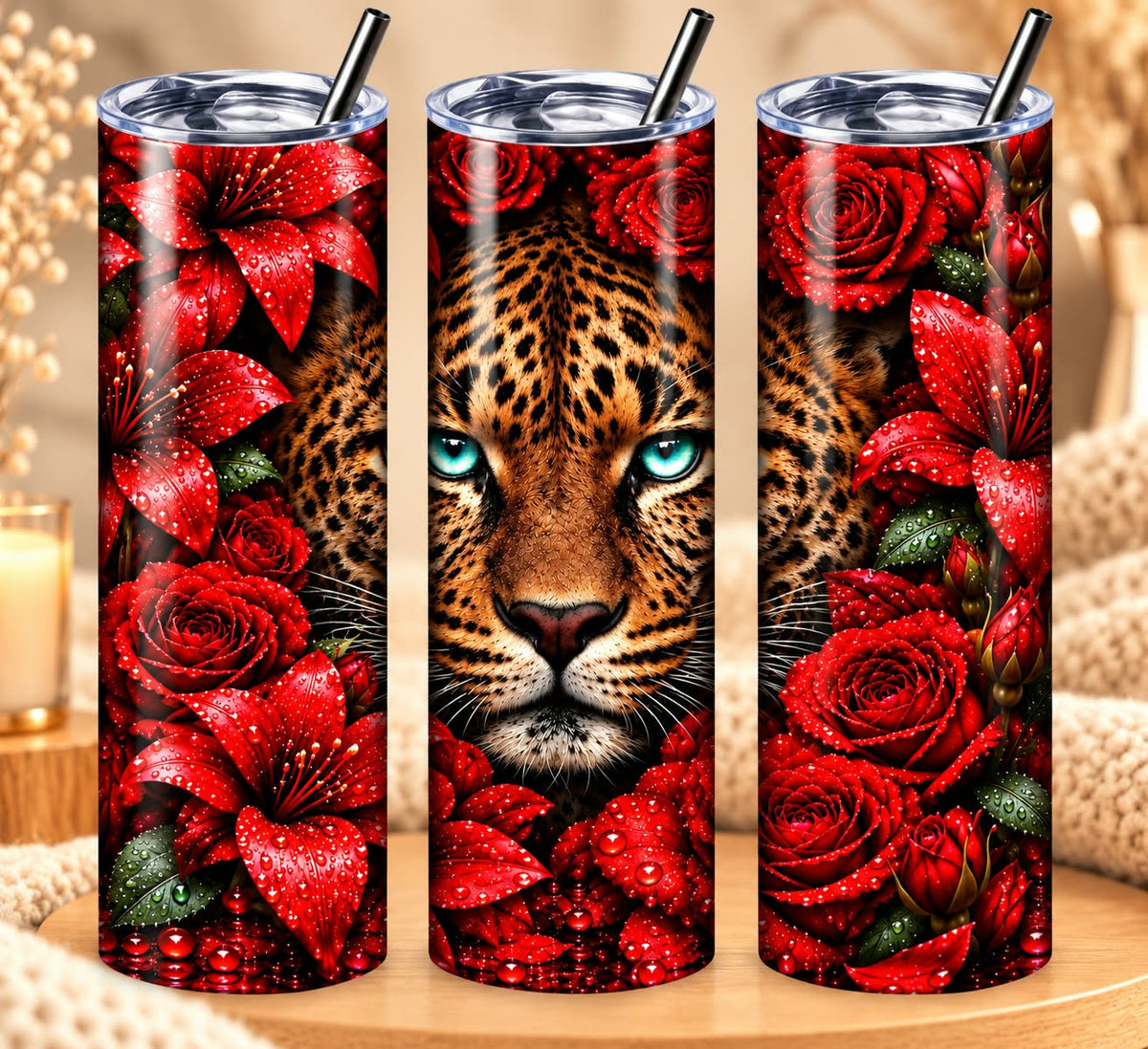 Gourde Tumbler - Léopard Passion 600 Ml